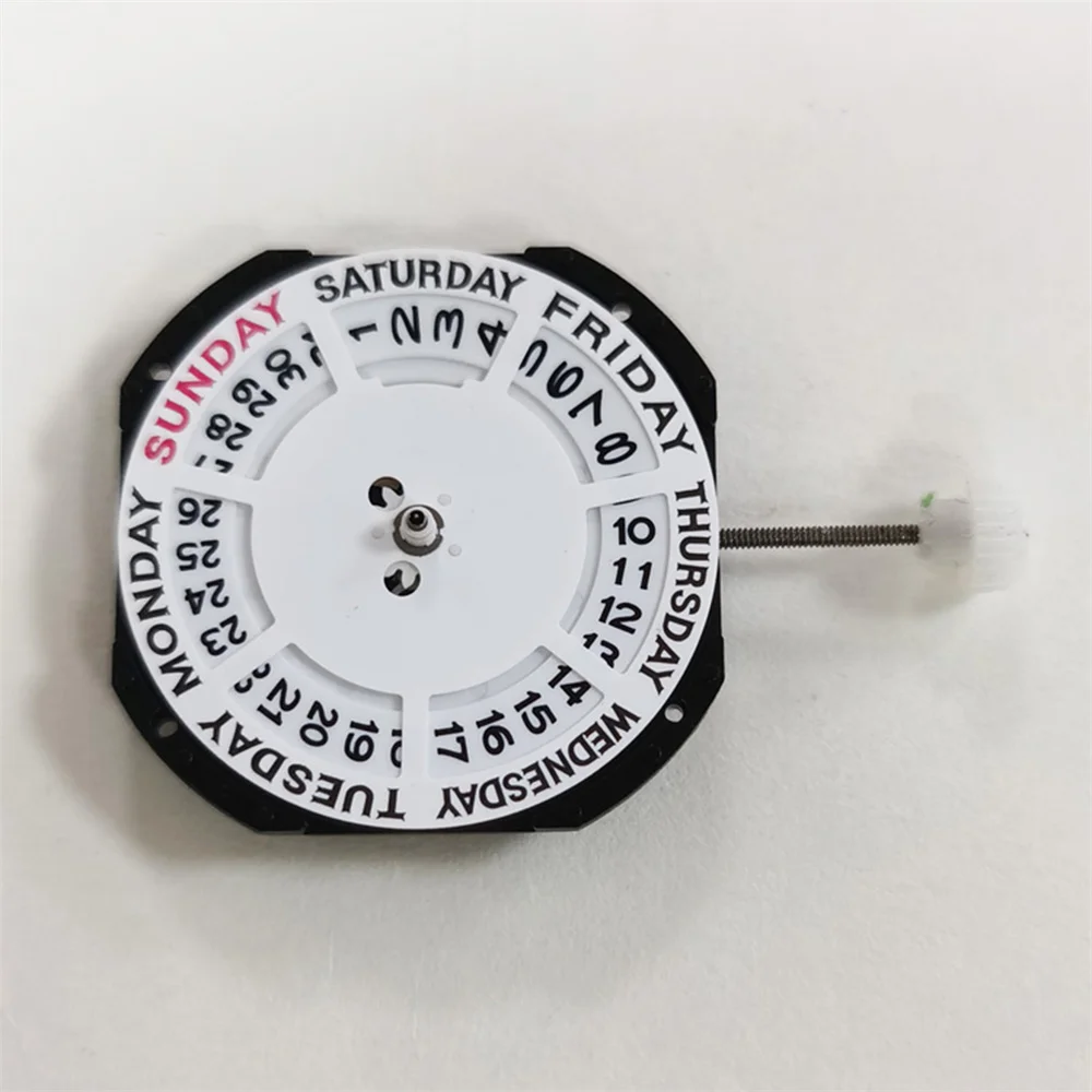 

For 2350 Up and Down Calendars Quartz Movement Week Display at 12 o'clock Date Display at 3 o'clock Movement For 2350 Watch