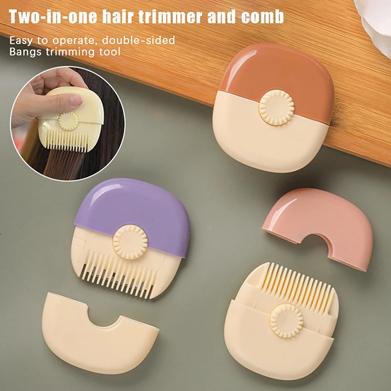Baby HairCut 2 In 1 Hairdressing Comb Trim Bangs And Broken Hair Bangs Trimmer Home DIY Beauty Hairstyling Supplies