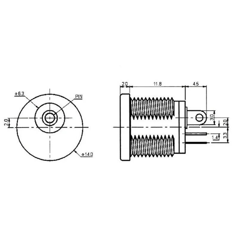 DC Connectors 10pcs DC Jack socket 5.5*2.1