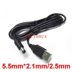 Universal USB A to DC Power Adapter Cable - Multi - Size Connector Charger Cord (5.5mm - 2.1mm2.5mm)
