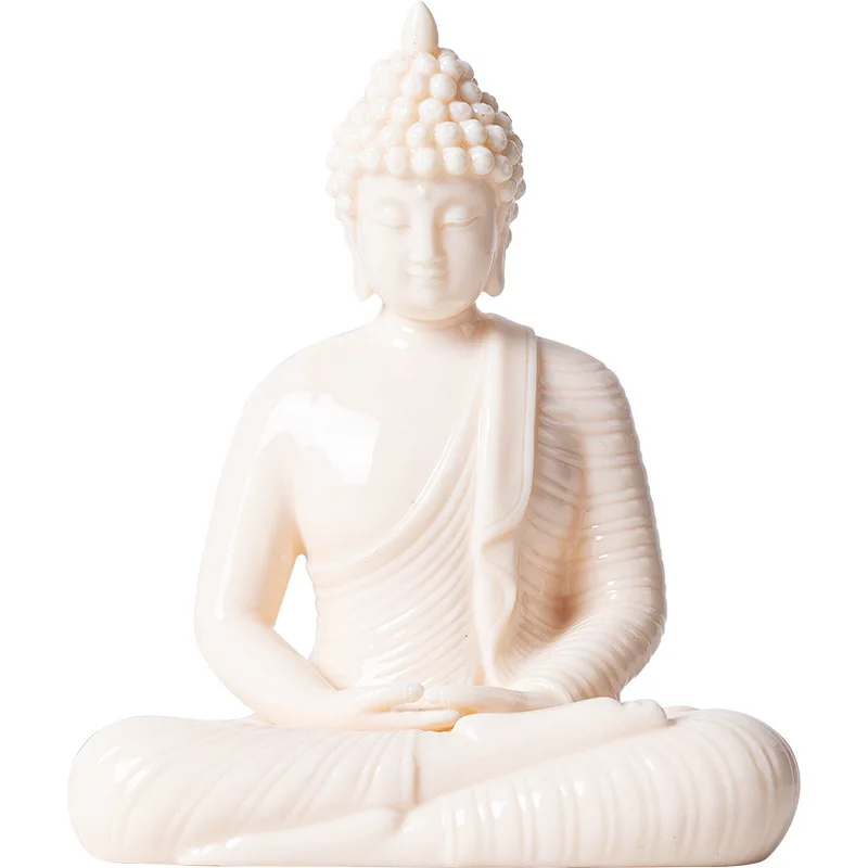 Sakyamuni Buddha Statue Figure, Tathagata Buddha Figure, Ceramic Lamp, Circle for Living Room, Incense Porch, Home Decor
