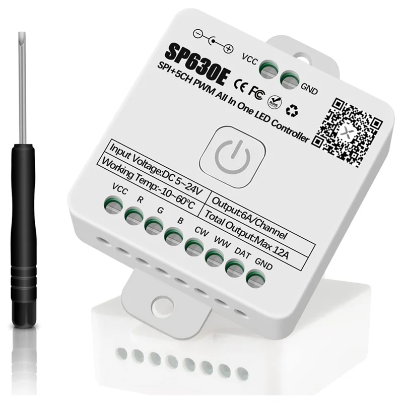 A64I SP630E 블루투스 LED 컨트롤러, PWM 단일 색상 CCT RGB RGBW RGBCCT 및 SPI TTL IC 칩 LED 스트립 라이트 지원