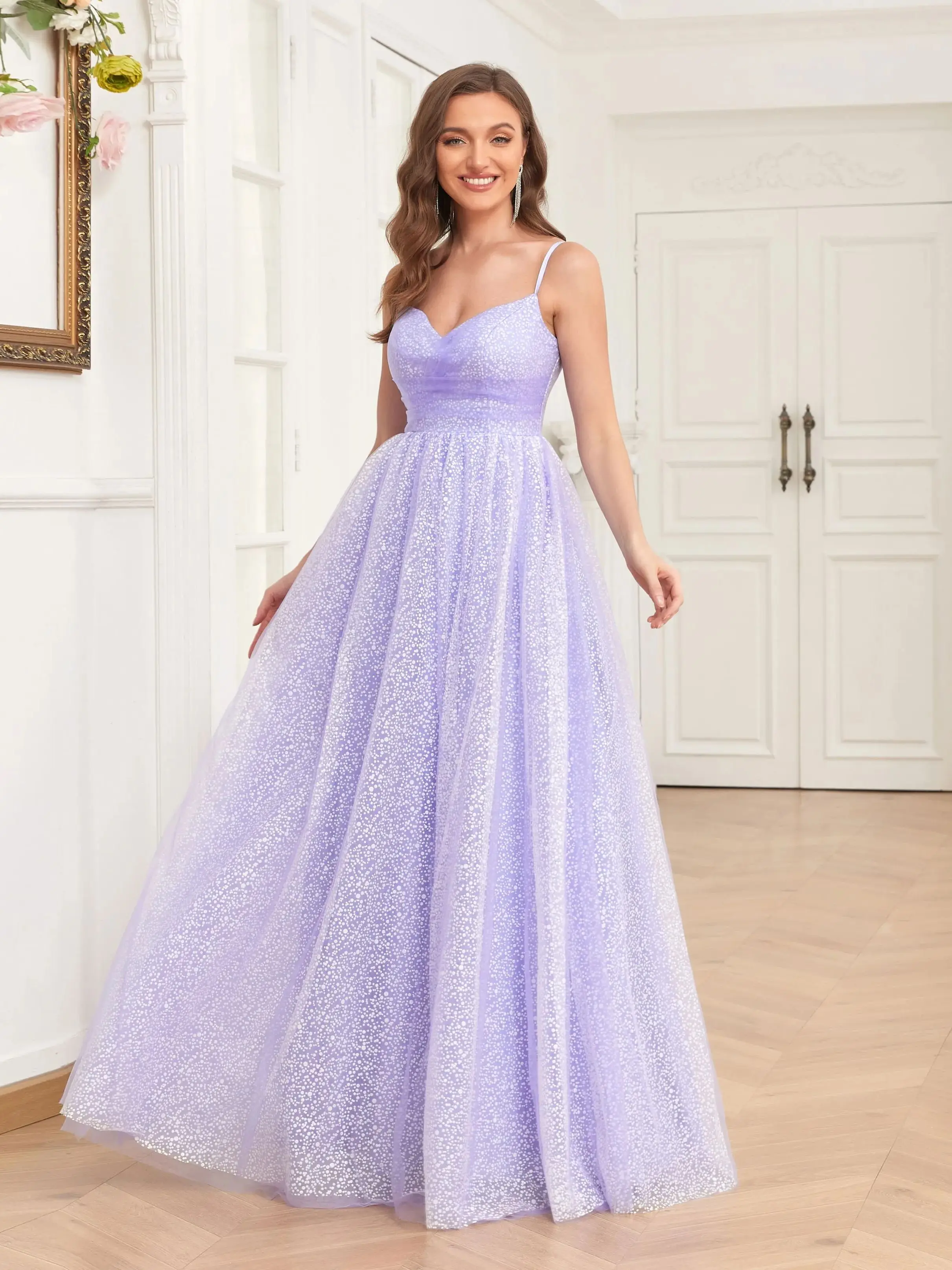 

Evening dress Purple Heavy industry suspender dress skirt catwalk banquet Party Formal dressfashion dress Women dress