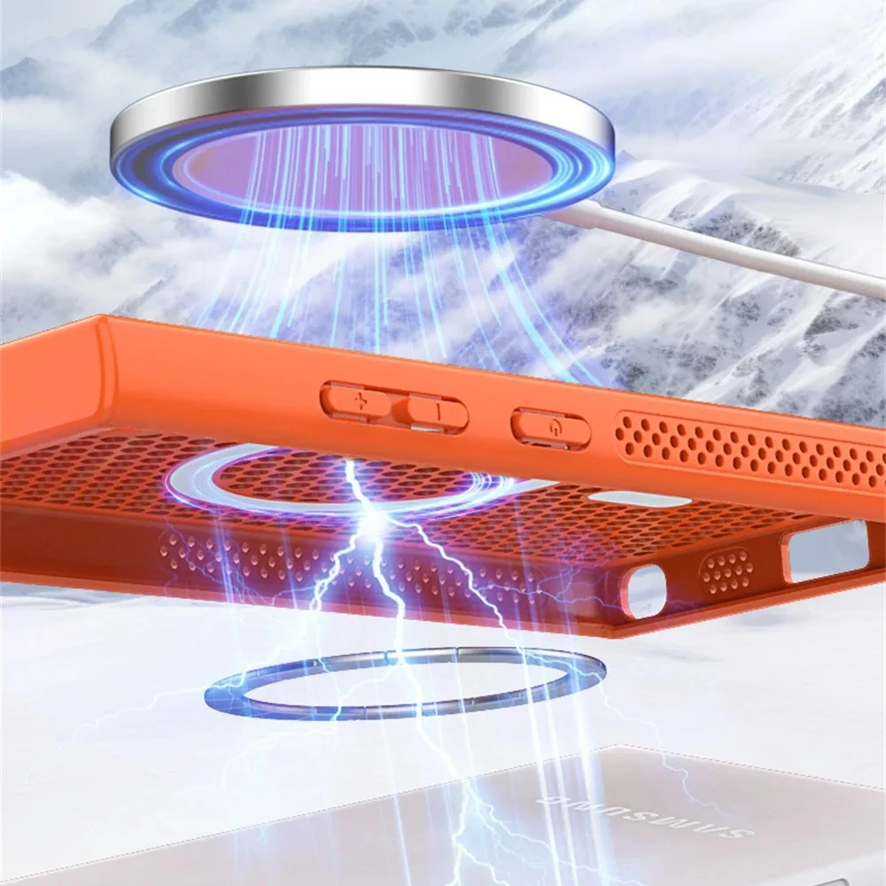 Luxury Cooling Heat Dissipation Breathable Magnetic Phone Case