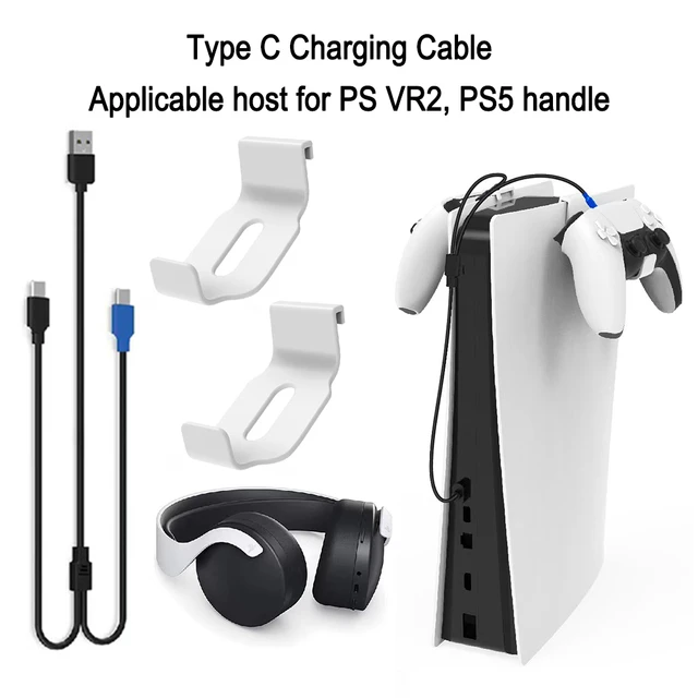  Cable de carga compatible con PS5/PS VR2, controlador