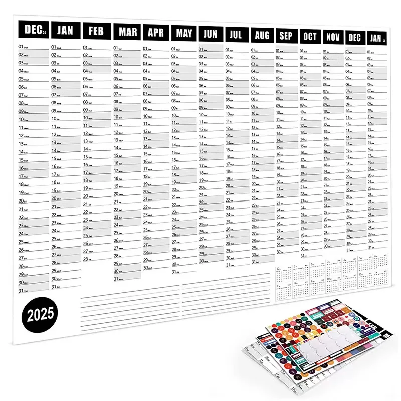 Desk Calendar Annual English Korean Creative Simplicity Plan