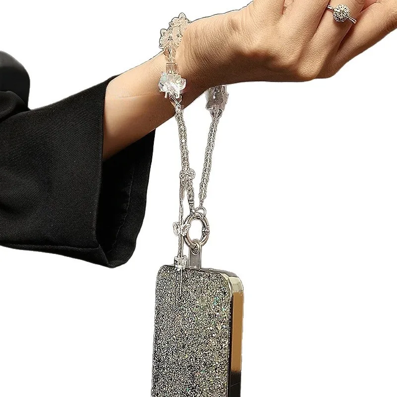 Colorful Beaded Flower Wristlet Phone Charm