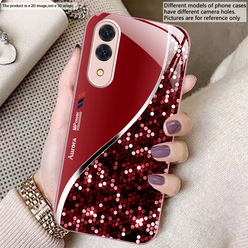 Sleek Silver Metal Curve Glass Phone Case