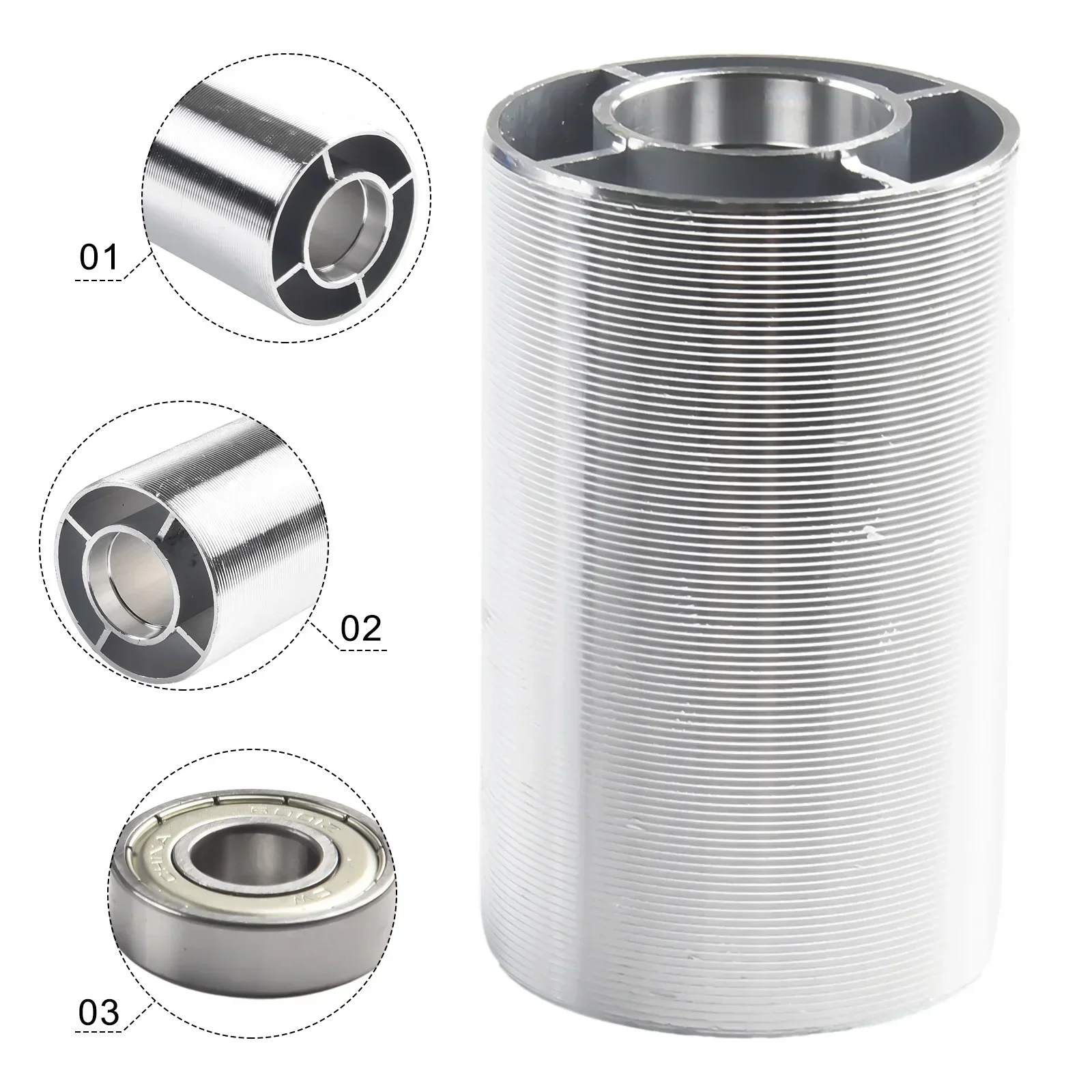 Belt Sander Driving Roller Aluminum Belt Sander Driving Roller Front Drum Wheel Replace Accessories Power Tools 5