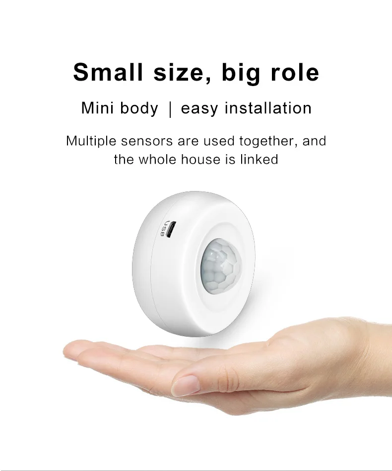 Tuya WiFi Light + PIR Motion Sensor Smart Home Infrared Passive Detector Smart L
