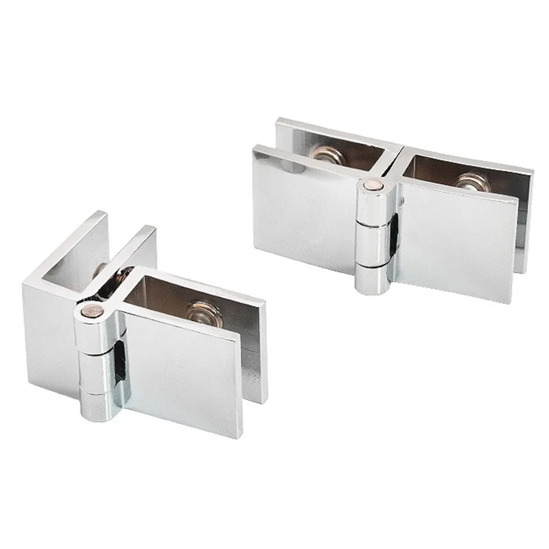 90 180 Degree Bilateral Clip Home Easy Install Glass Clamp Zinc Cabinet Door Hinge Bathroom Furniture Cupboard stainless steel hinges door hinges gas spring hinges gas strut hinges plastic hinges nylon hinges