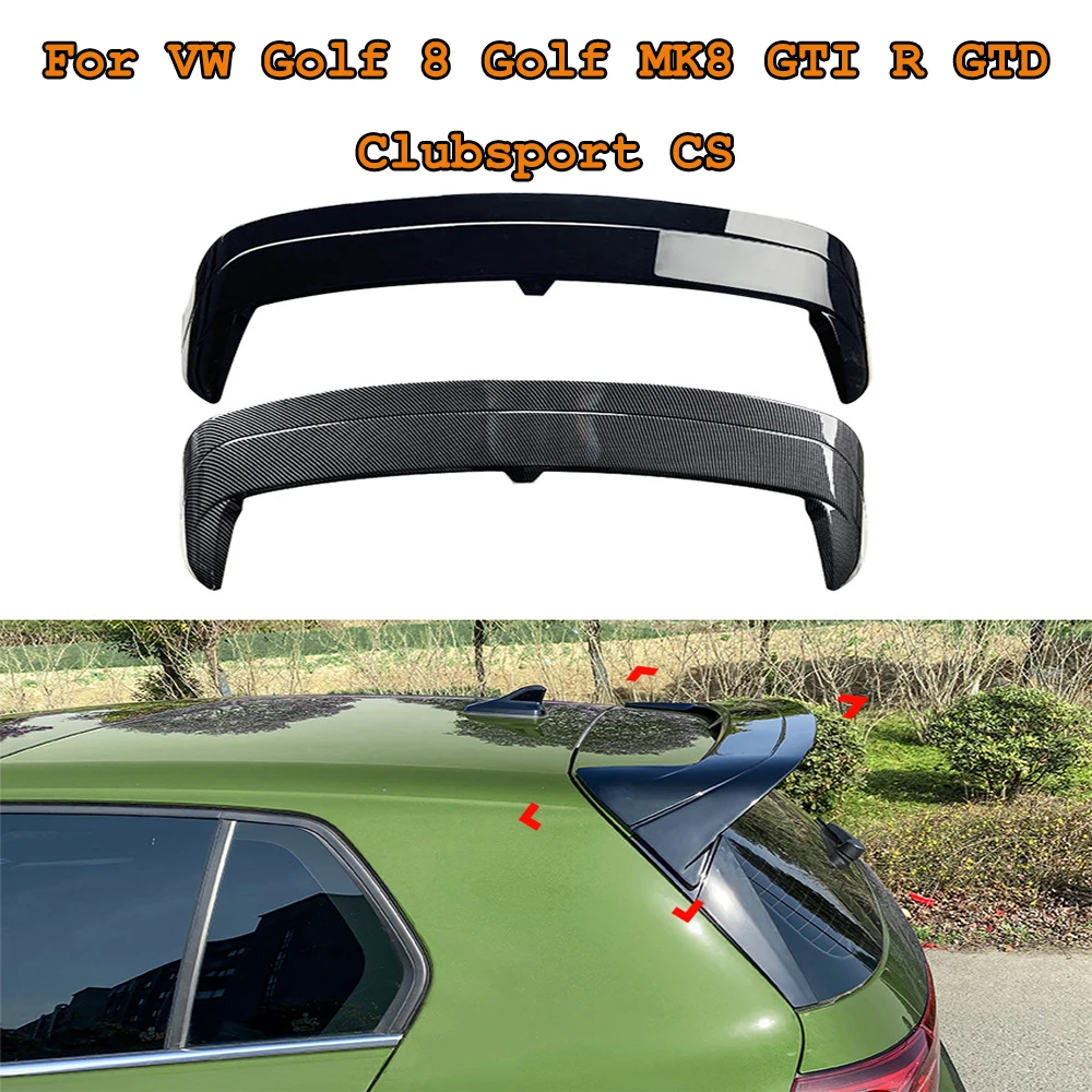 Car Tail Top Wind Spoiler Ali Per Vw Golf 8 Golf Mk8 Gti R Gtd Clubsport Cs Style Cars Rear Trunk Roof Sport Spoiler Wing