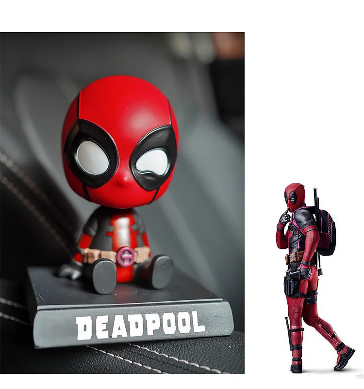 11cm Anime Avengers Batman Auto-Figur mit Wackelkopf, Kawaii Tischdekoration, Bobblehead Kinderspielzeug, Geschenk für Kinder – Detail 23