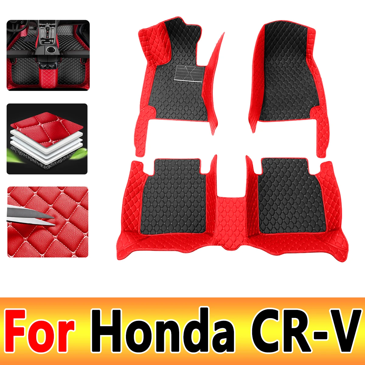 

For Honda CR-V CRV CR V RS 2023 2024 2025 Car Floor Mats Non-hybrid Auto Waterproof Alfombra Para Auto Car Accessories Interior