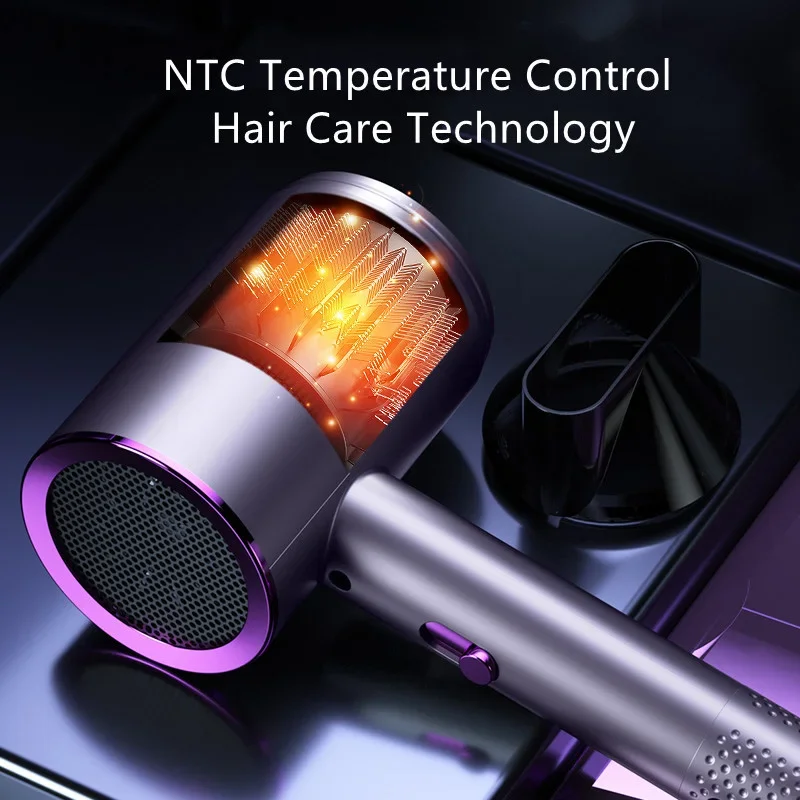Hair Dryer For Women Quick-Drying Low-Noise Electric Hairbrush Professional Blue Light Negative Ion Collagen Hair Care Dryer 3