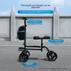 One-legged Ultra-light Sliding Bicycle Walker for The Disabled Adjustable Knee Walker Healthy Care Mobility Aids Knee Scooter 2