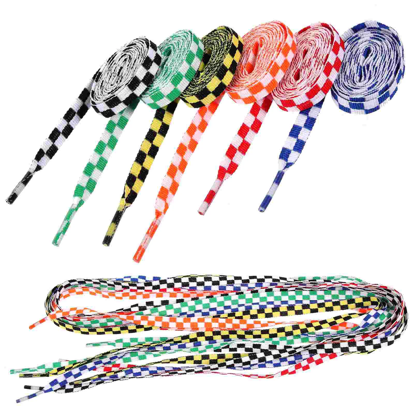 

12 Pairs of Flat Shoelaces Circular Shoestring Decorative Shoelaces Casual Sneakers Shoe Laces