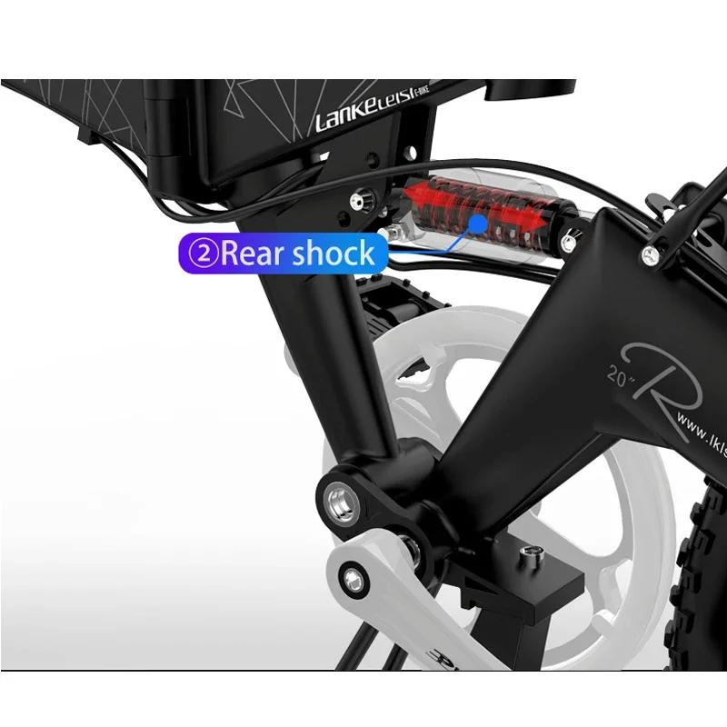 LANKELEISI G650 City EBIKE 500W 48V 14.5Ah Li-Battery EU Stock 20 inch Fat Tire E-bike Electric Mountain Bike Adults