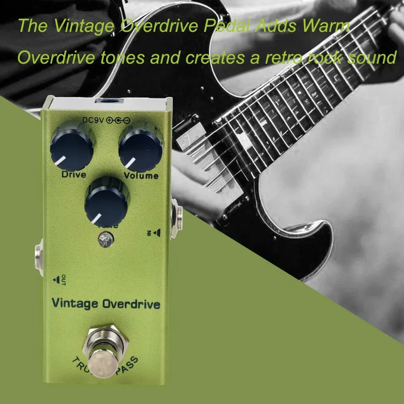 Electric Guitar Pedal Overdrive/ Distortion/Chorus/Delay/Tremolo/Analog Delay True Bypass, Durable Design for Versatile Tones