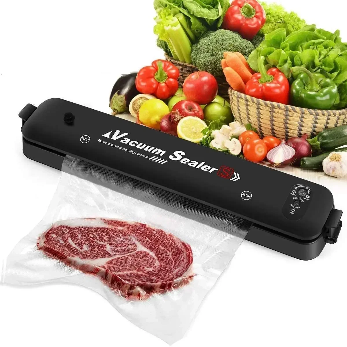Plastic Sealing Fresh Machine Home Kitchen Vacuum Small Household Food Packaging Automatic Sealing Cooked Food Compressor 5
