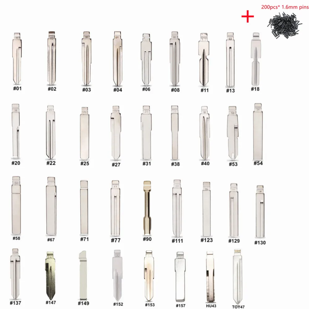 Car Key Blank Remote KD Blade 175pcs For KD900/KD-X2 VVDI Xhorse JMD with Box