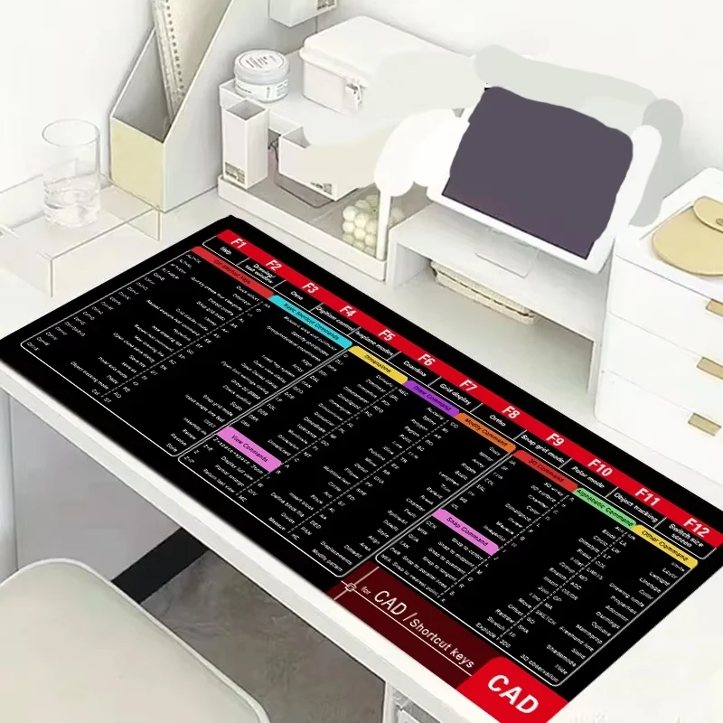 CAD Office Shortcuts Large Lock edge Mouse Pad Extended for Auto CAD Computer Keyboard Non-Slip XXL Mousepad Gaming Desk Mat