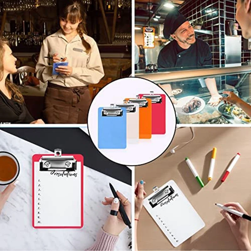 4Inch X 6Inch Mini Clipboard Clip Board Notepads Clipboard Memo Size Pocket Plastic