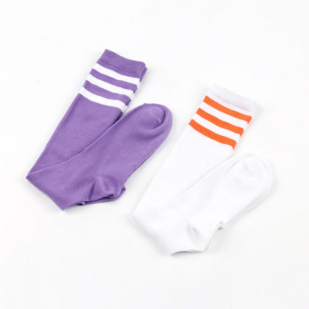 College-Socken mit drei Streifen und mittlerer Röhre für Damen, Baumwolle, Sommer, Frühling, Schulmädchen, knielange Socken, Performance-Socken mit mittlerer Wade – Detail 14