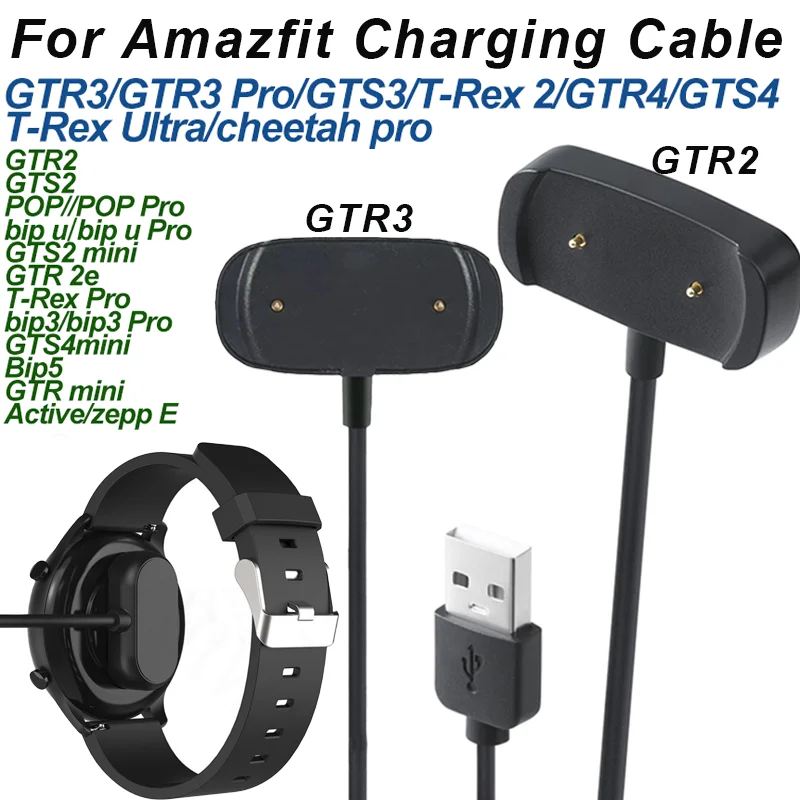 Caricabatterie Compatibile Amazfit GTR4/GTS4/T-Rex 2/Ultra/Cheetah Pro – Cavo In Alluminio Con USB-A, Lunghezza 150 Cm, Grigio - 6