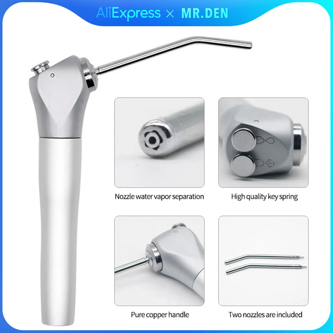 

Dental Air Water Spray Triple 3 Way Syringe Handpiece Dental Chair Accessories With Two Water Gun Muzzle 3-Way Air Water Syringe