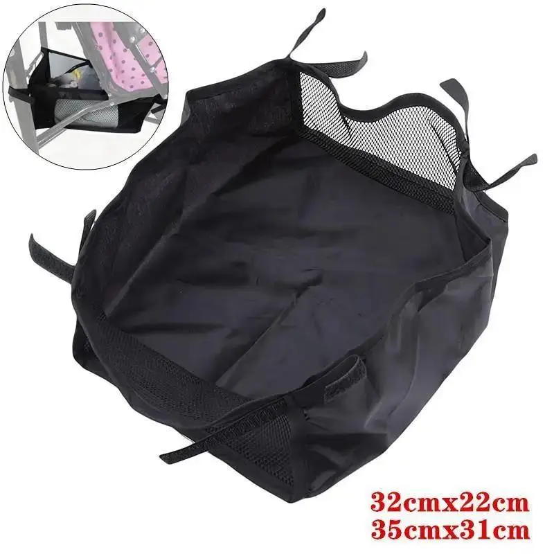 Stroller Accessories Portable Baby Stroller Basket Newborn Hanging Infant Accessories Pram Bottom Organizer Bag