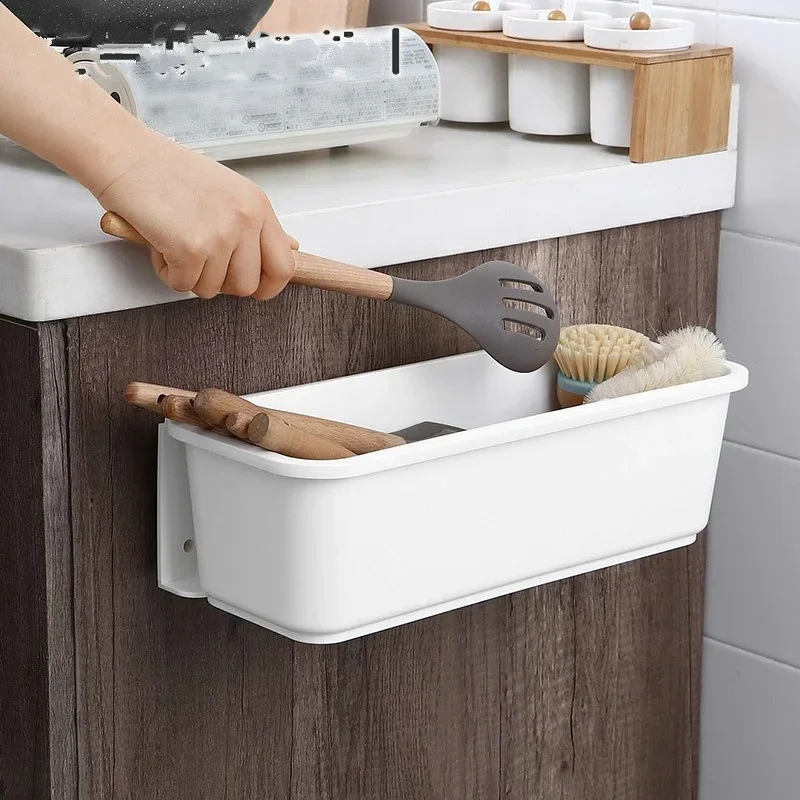 

Wall-mounted Storage Rack Space Saving Closet Box 1 Piece Kitchen Storage Rack Drawer Storage Box Under Sink Bathroom Bracket