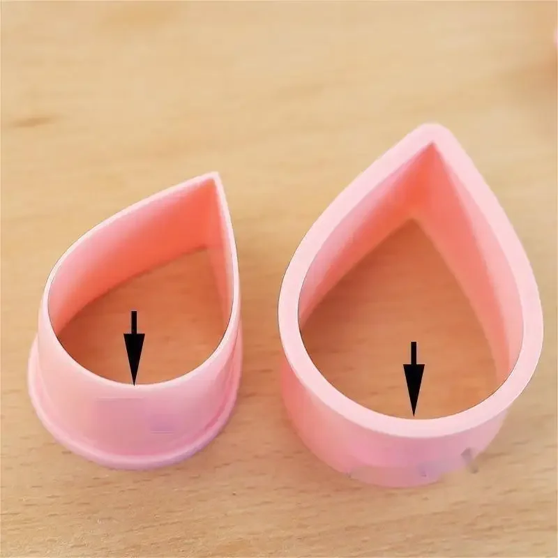 Rose Flower Petal Shape Pastry Baking Mold Polymer Clay Cutters for Earring Jewelry Water Droplets Cookie Cutter 10Pcs 1.5-9.6cm, polymer clay tools,silicone putty