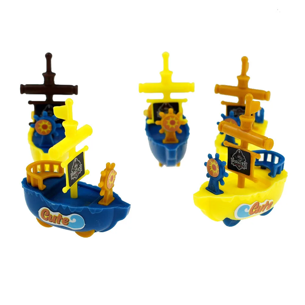 Mini bateau de Pirate assemblé, 15 pièces, Puzzle, jouets pour enfants, cadeaux d'anniversaire, remplissage de Pinata, récompense de la maternelle