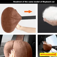 Car Headrest Neck Support Seat / Maybach Design S Class Soft Universal Adjustable Car Pillow Neck Rest Cushion High Quality 4