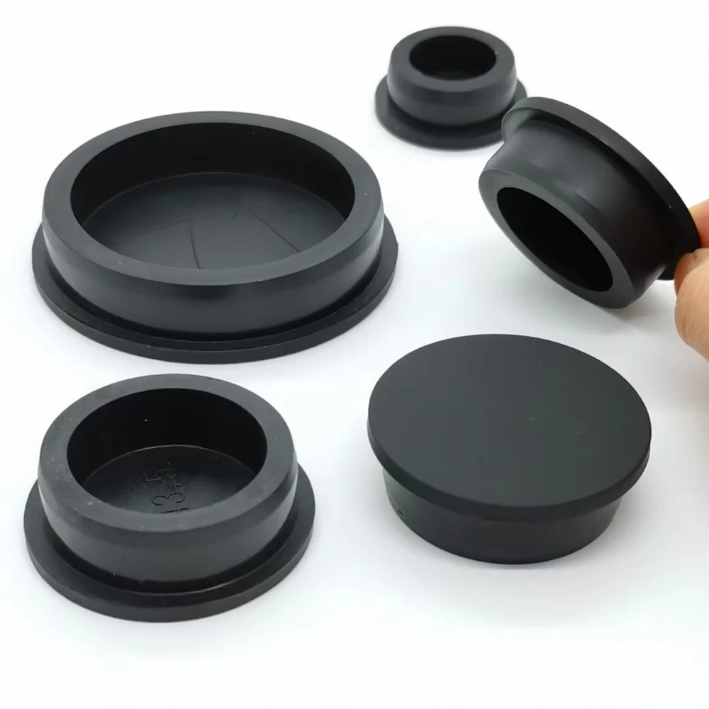 30mm-200mm Black Round Silicone Rubber Blanking End Cap Hole Caps Tube Pipe Inserts Plug Cover Gasket Food Grade Seal Stopper