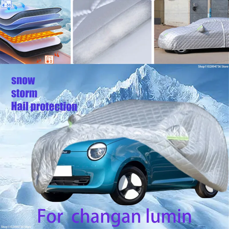 

For changan lumin Outdoor Cotton Thickened Awning For Car Anti Hail Protection Snow Covers Sunshade Waterproof Dustproof