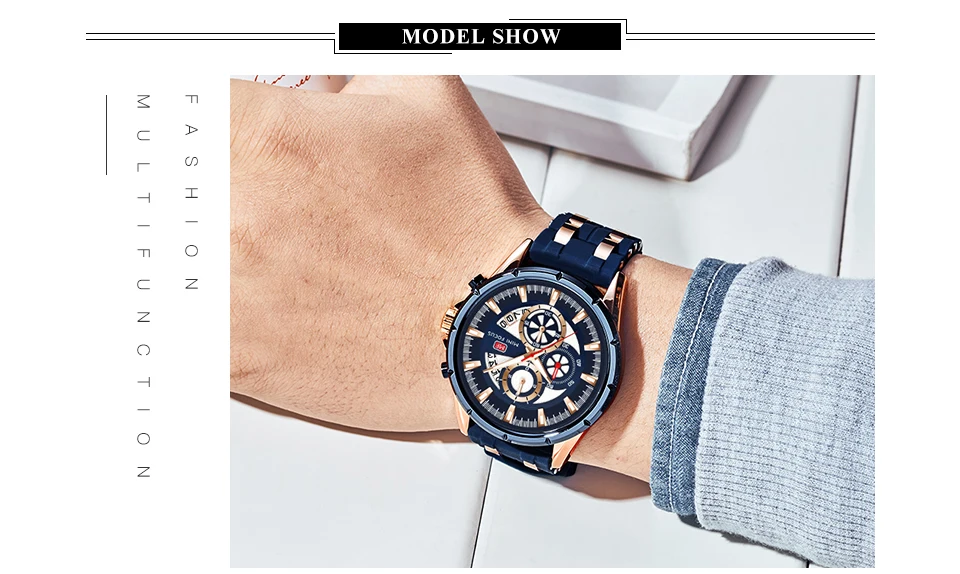 Relógio de quartzo MINI FOCUS para homens à prova d'água_voghion.com