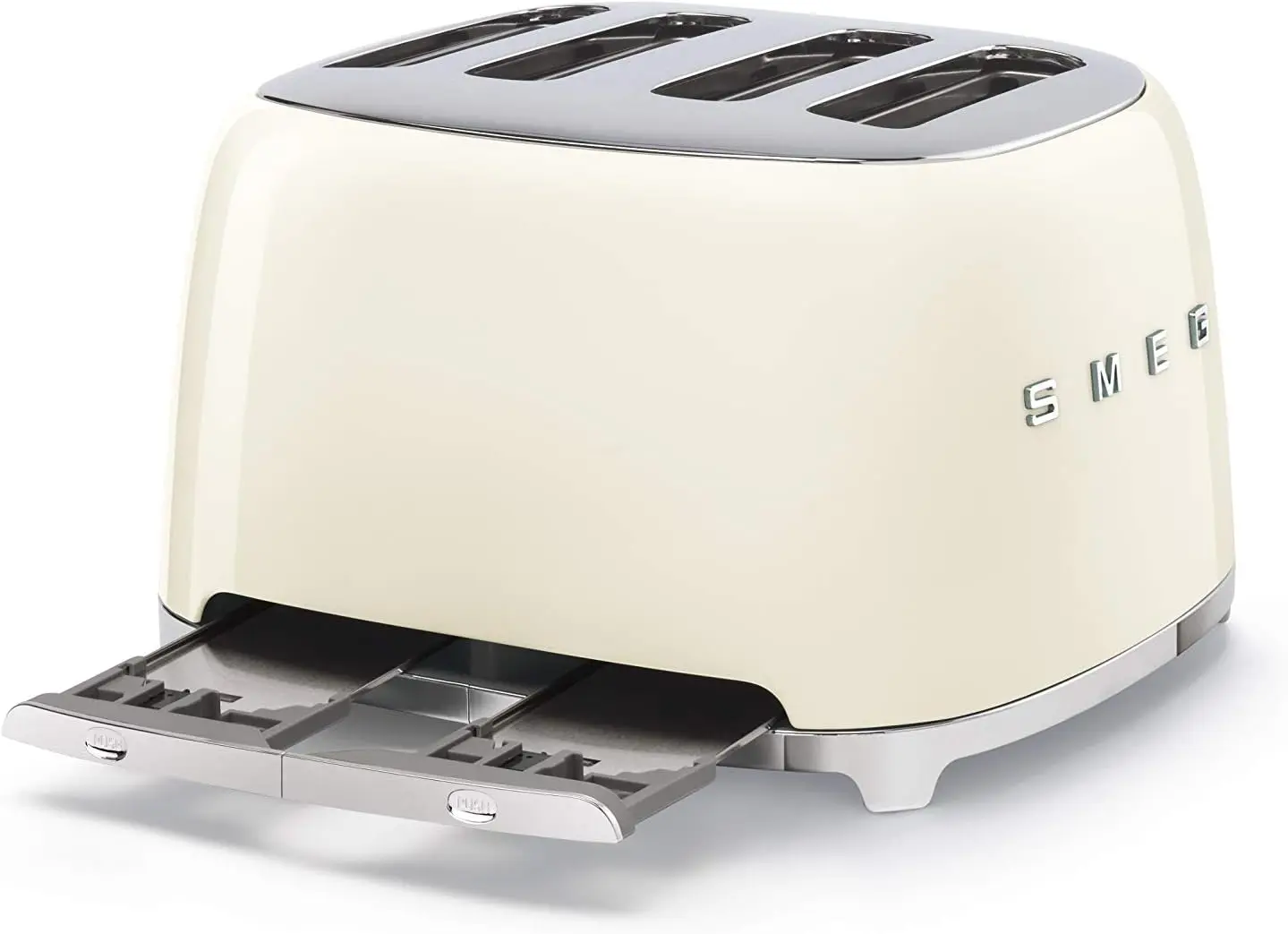 Style Retro Aesthetic 4 Slice Toaster 6 Presets Extra Wide Slots Cream 5