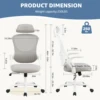 8776-7f3641.jpg JHK Mesh Ergonomic Office Computer Desk Chair Flip-up Arms Adjustable Headrests Comfortable Lumbar Support For Home Office