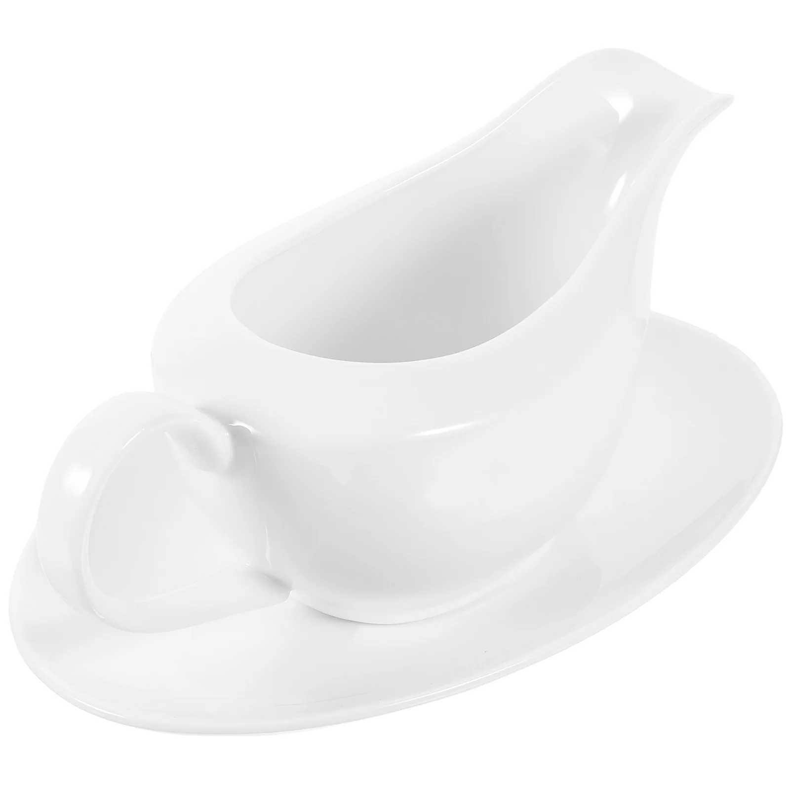 

1 set of Kitchen Milk Jug Ceramic Sauce Jug with Tray Sauce Pitcher for Cafes Restaurant Kitchen
