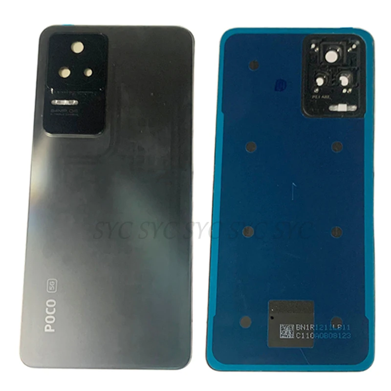 Original Rear Door Battery Cover Housing Case For Xiaomi Poco F4 Back Cover with Camera Lens Logo Repair Parts