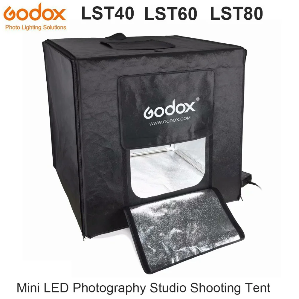 

Godox Mini LED Photography Studio Shooting Tent LST40 LST60 LST80 3PCS LED lamp band Power 60W 13500~14500 Lumen with Carry Bag