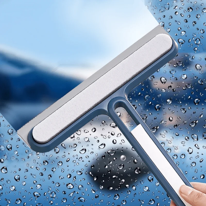 Glass Cleaner Squeegee 1pc Silicone Water Wiper Plate For Car Windshield Window Bathroom Kitchen