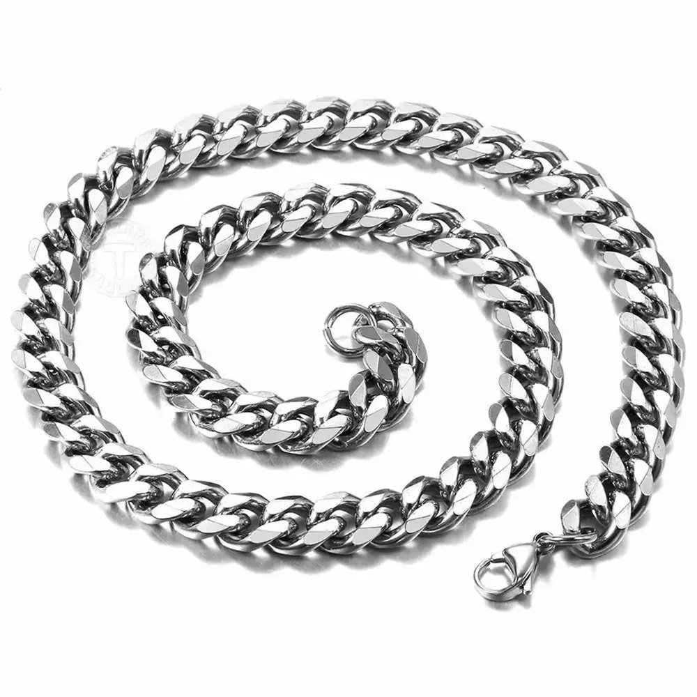 Collana Uomo In Acciaio Inossidabile – Catena A Grano, Larghezza 4 Mm, Lunghezza 80 Cm (32 Pollici), Con Sacchetto Regalo, Hip Hop, Elegante
