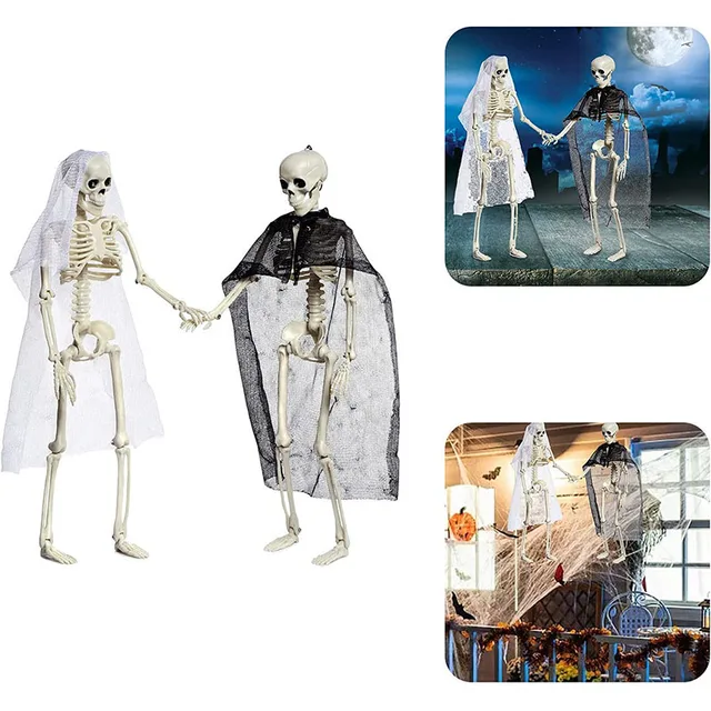 40cm faltbare Skelett dekoration Halloween Party dekorationen Requisiten  Party Geisterhaus Desktop Ornament künstliches Skelett - AliExpress