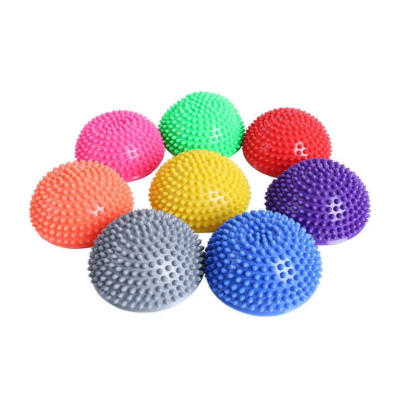 Yoga Ball PVC Inflatable Massage Point Half Fit Ball Balance Trainer Stabilizer 16cm GYM Pilates Fitness Balancing Massage massage ball yoga ball