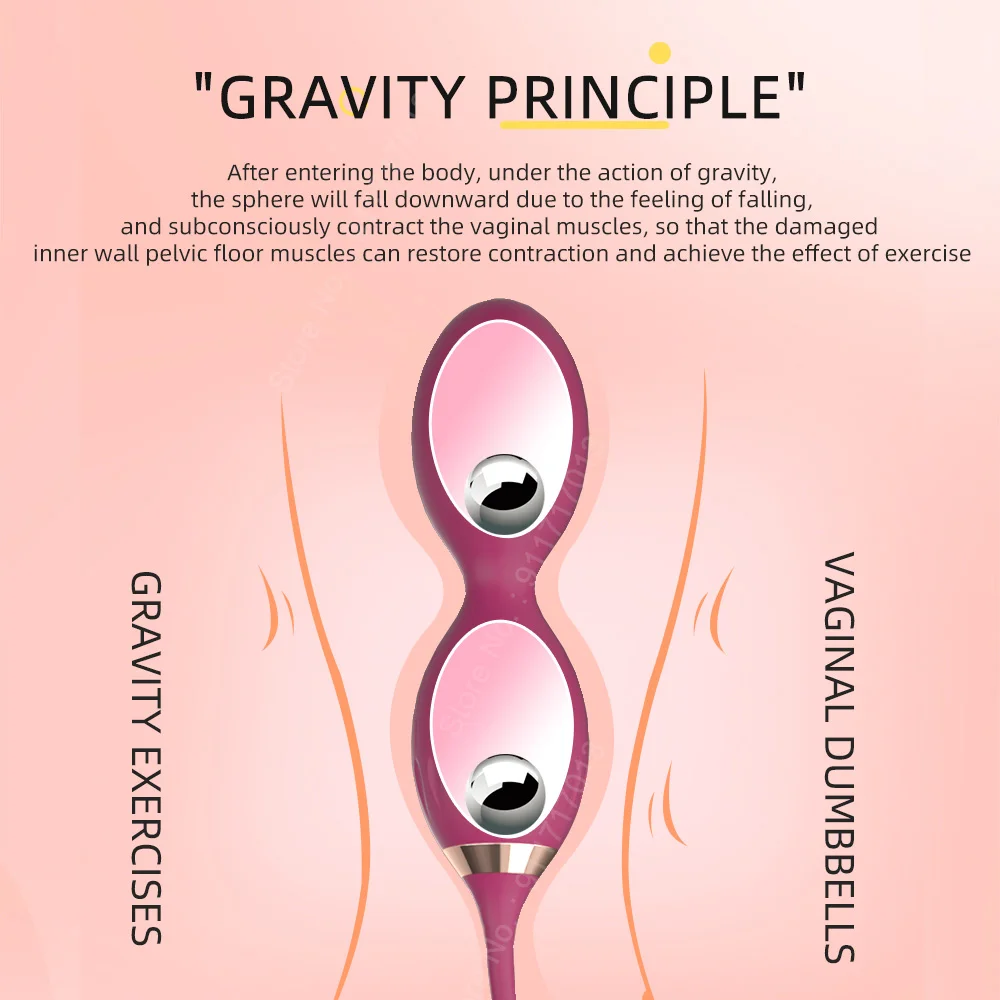 Kegel Balls Kegel Pelvic Floor Muscle Trainer for Women Vaginal Shrinking Balls Vibrator