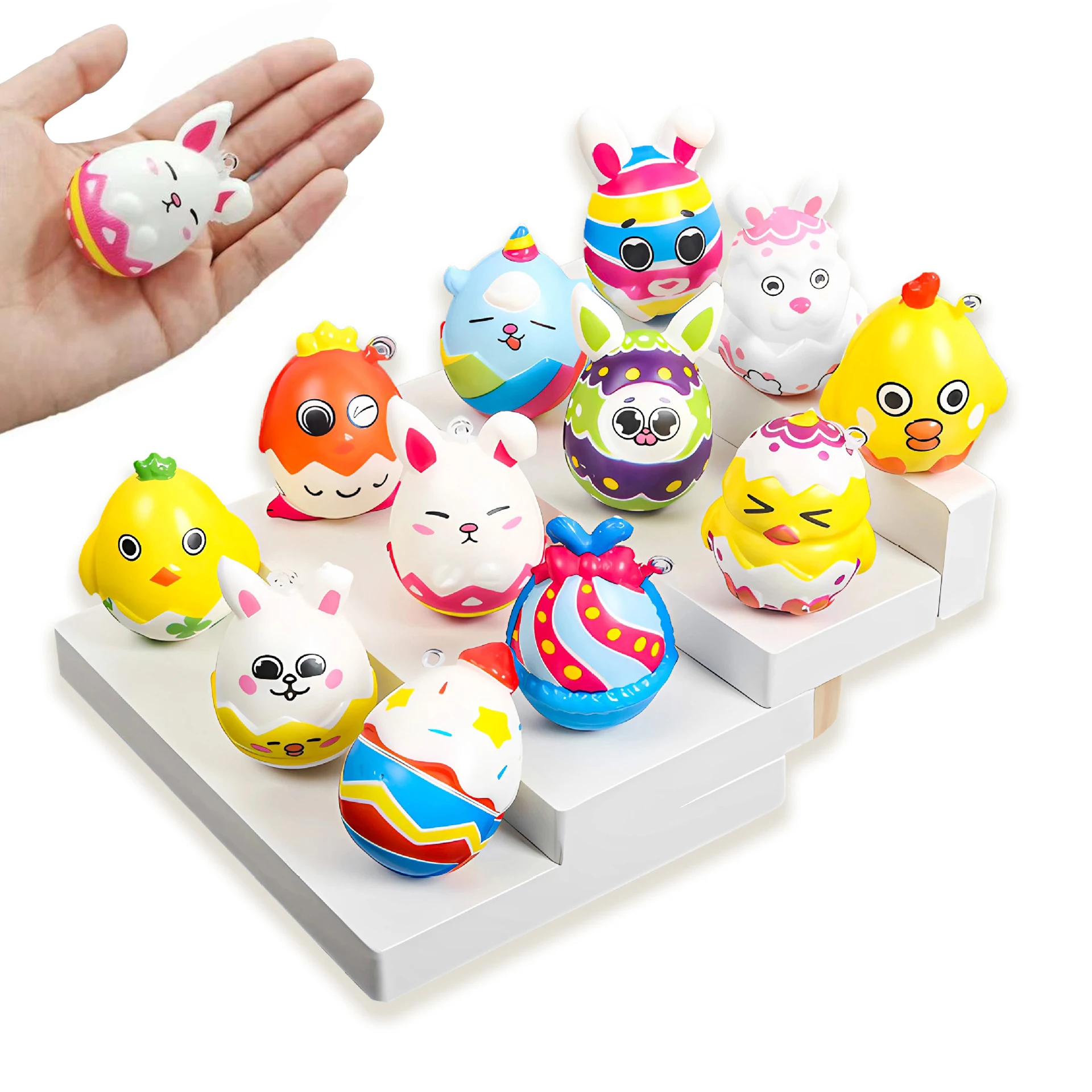 24 Palle Antistress A Forma Di Coniglietto Pasquale – Uova Di Pasqua E Giocattoli Sensoriali Per Bambini E Adulti