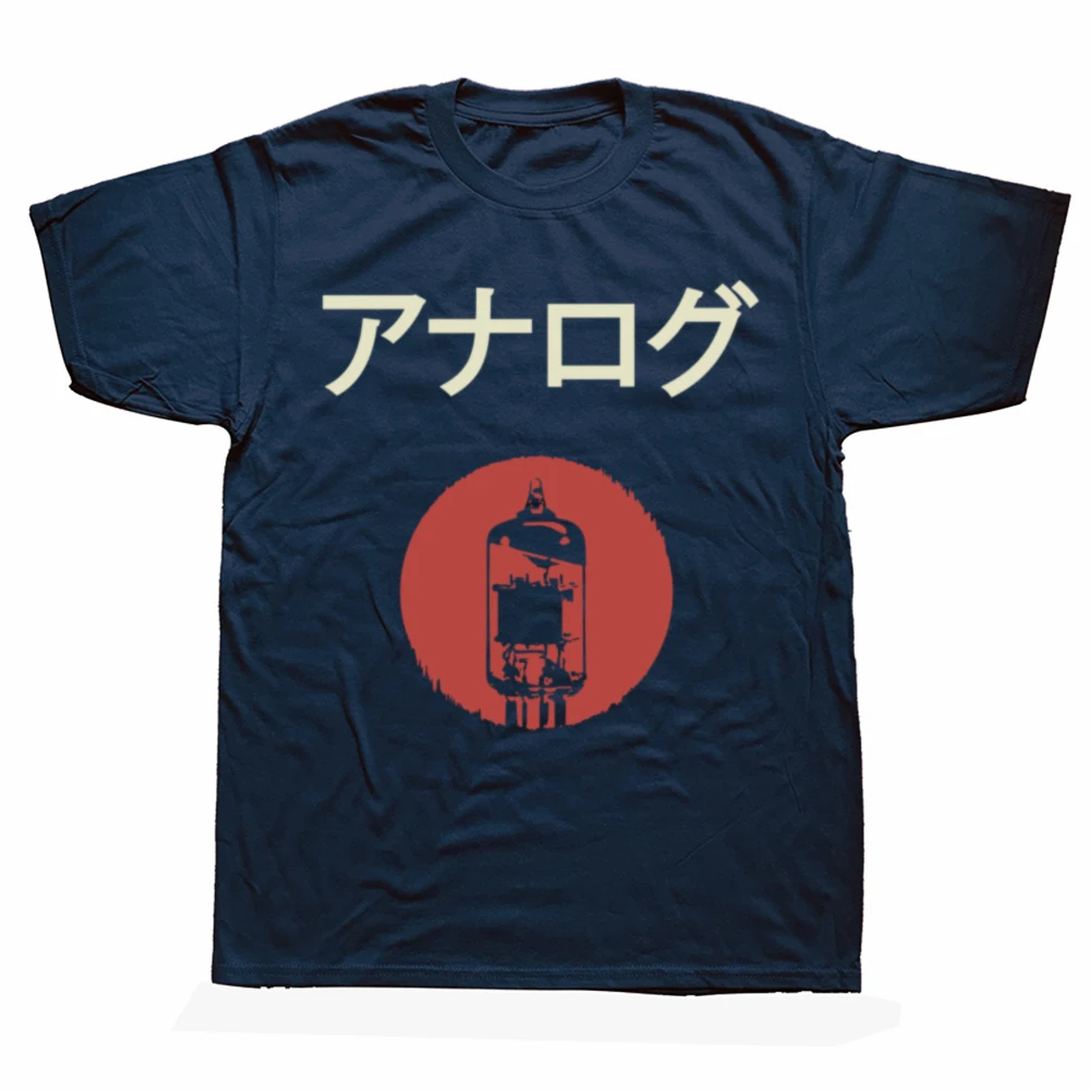 Lustige Retro japanische analoge Röhre klassische Grafik T-Shirts Männer Damenmode lässig T-Shirt Baumwolle lose übergroße T-Shirt